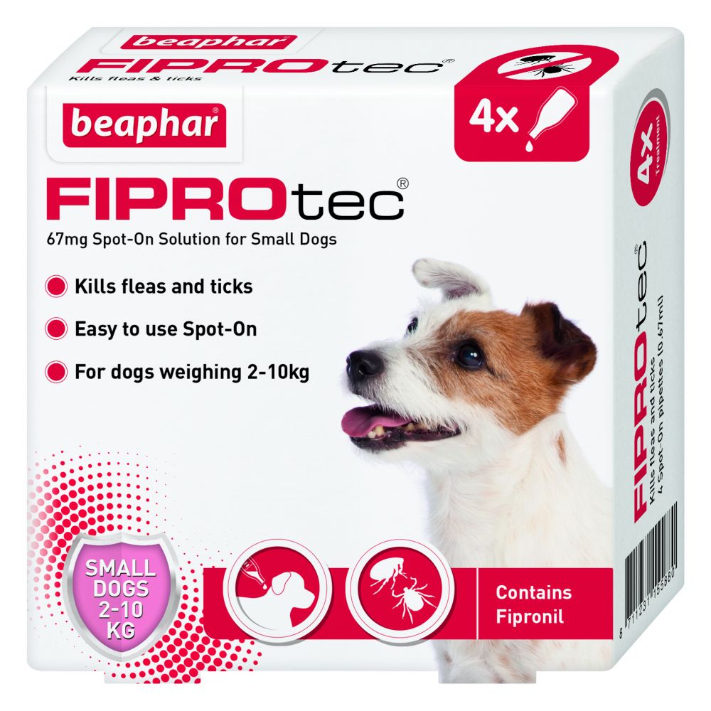 Beaphar FIPROtec Spot On Small Dog 4 pipette 2-10kg