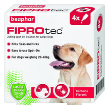 Load image into Gallery viewer, Beaphar FIPROtec Spot On Large Dog 4 pipette