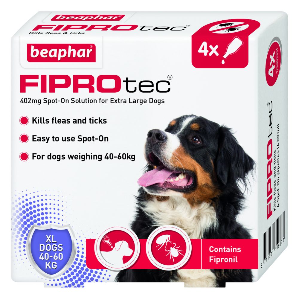 Beaphar FIPROtec Spot On Extra Large Dog 4 pipette 40-60kg