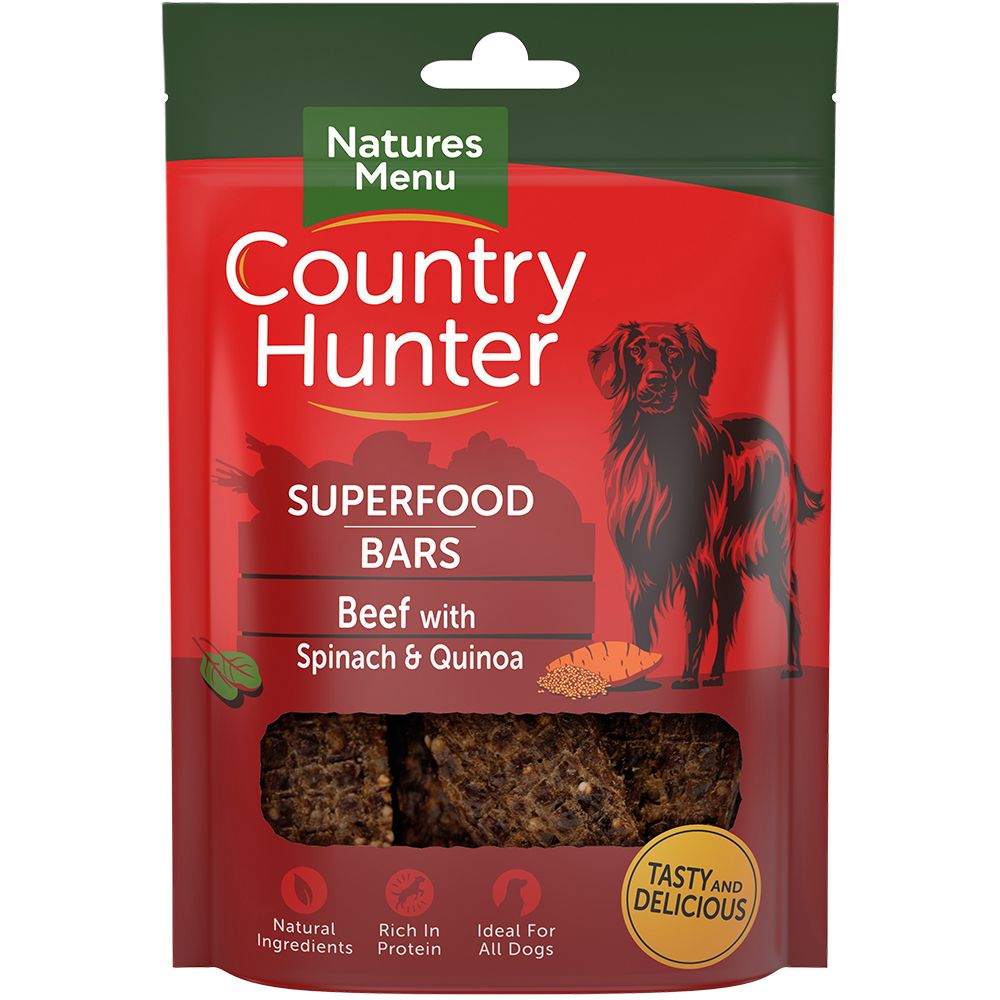 Natures Menu Country Hunter Superfood Bar Beef with Spinach & Quinoa