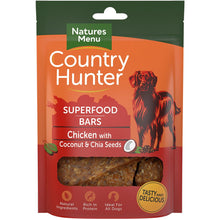 Load image into Gallery viewer, Natures Menu Country Hunter Superfood Bar Chicken with Coconut &amp; Chia Seeds