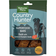 Load image into Gallery viewer, Natures Menu Country Hunter Superfood Bar Duck with Carrot &amp; Pumpkin Seeds