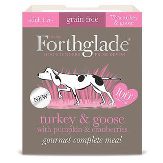 Forthglade Grain Free Adult Gourmet Turkey & Goose With Pumkin & Cranberries 395g