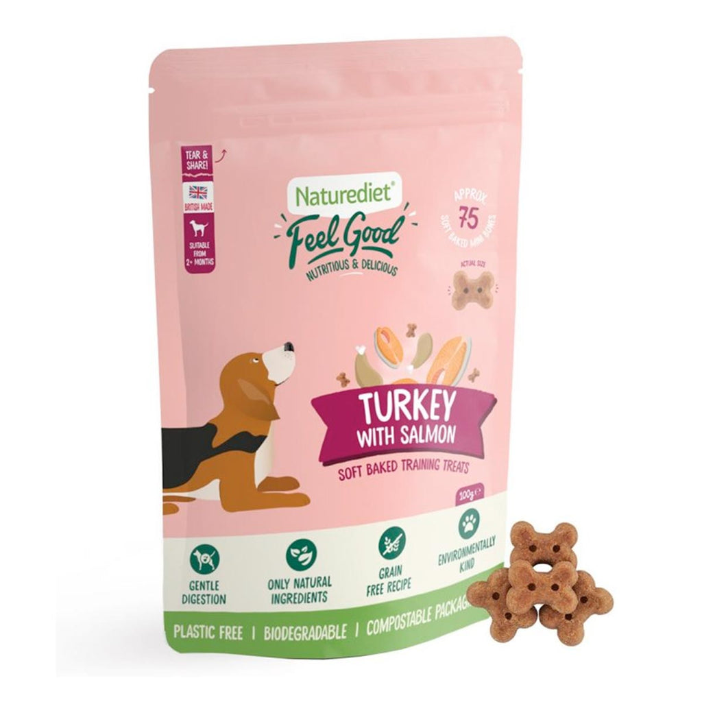 Naturediet Feel Good Turkey with Salmon Soft Baked Training Treats