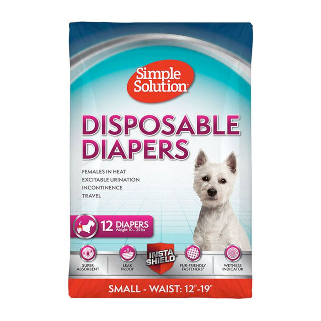 Simple Solution Disposable Dog Diapers Small 12pk