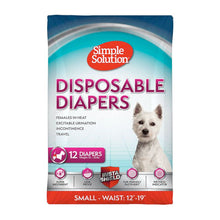 Load image into Gallery viewer, Simple Solution Disposable Dog Diapers Small 12pk