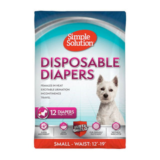 Simple Solution Disposable Dog Diapers Small 12pk