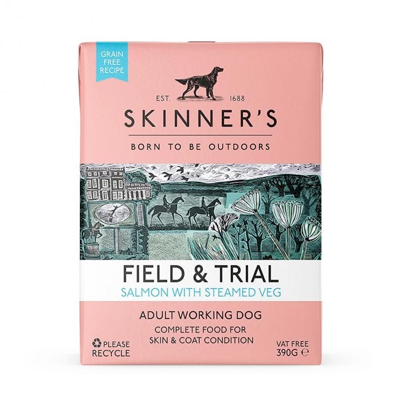 Skinner's Field & Trial Salmon With Steamed Veg Adult Wet Dog Food 390g