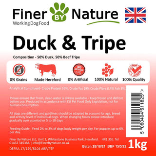 Finer By Nature Duck and Tripe 1kg