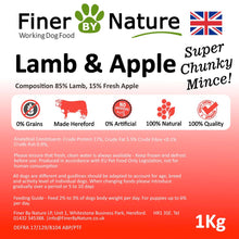 Load image into Gallery viewer, Finer By Nature Lamb and Apple 1kg