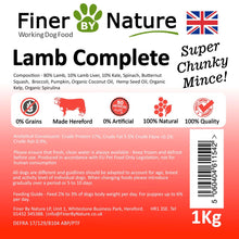 Load image into Gallery viewer, Finer By Nature Lamb Complete 1kg