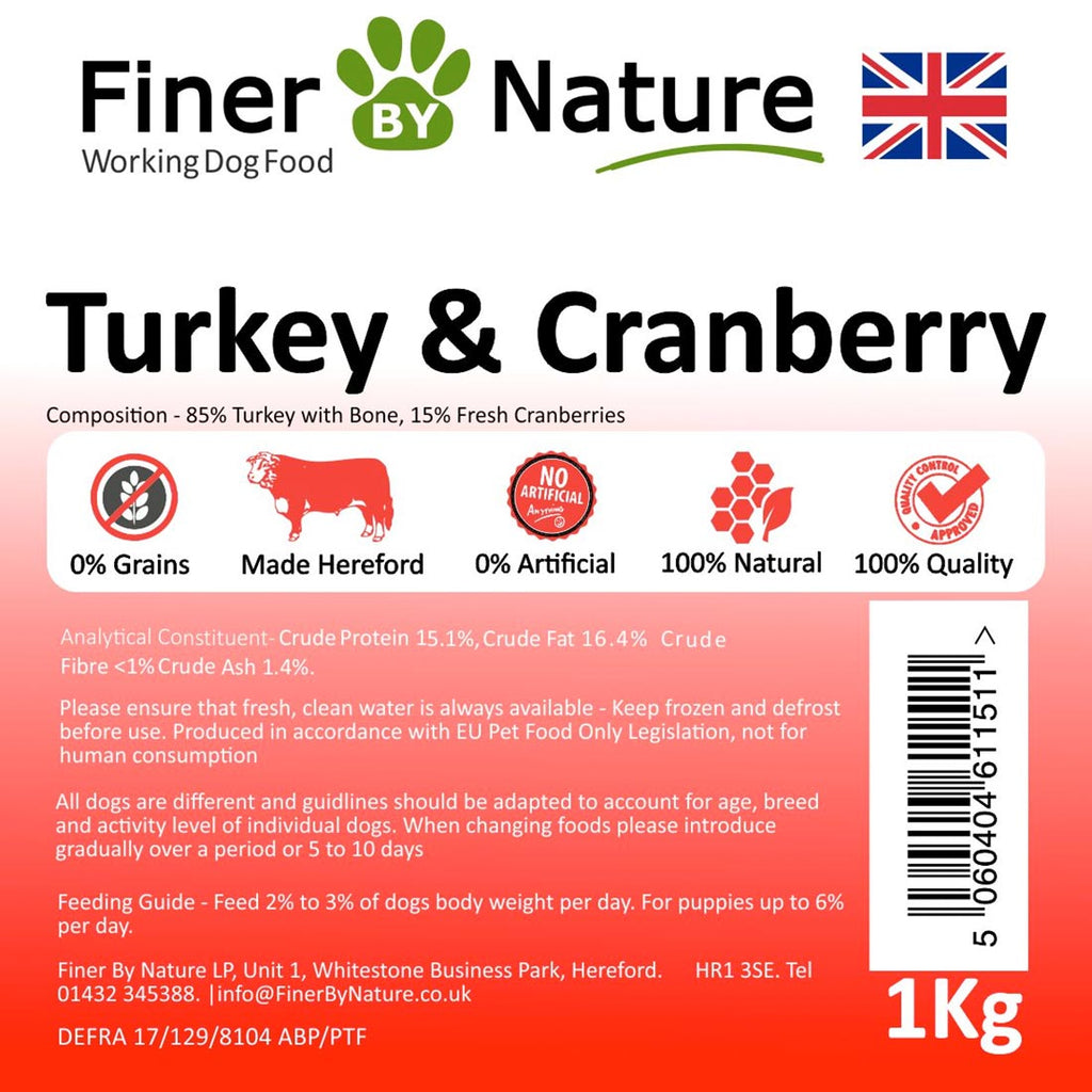 Finer by Nature Turkey and Blueberry 1kg