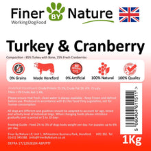 Load image into Gallery viewer, Finer by Nature Turkey and Blueberry 1kg