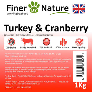 Finer by Nature Turkey and Blueberry 1kg