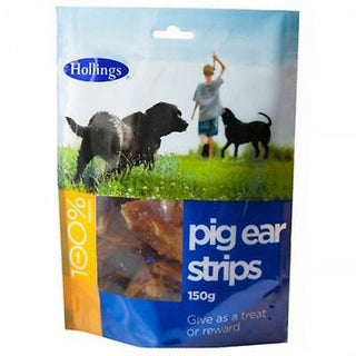 Hollings Pig Ear Strips 150g