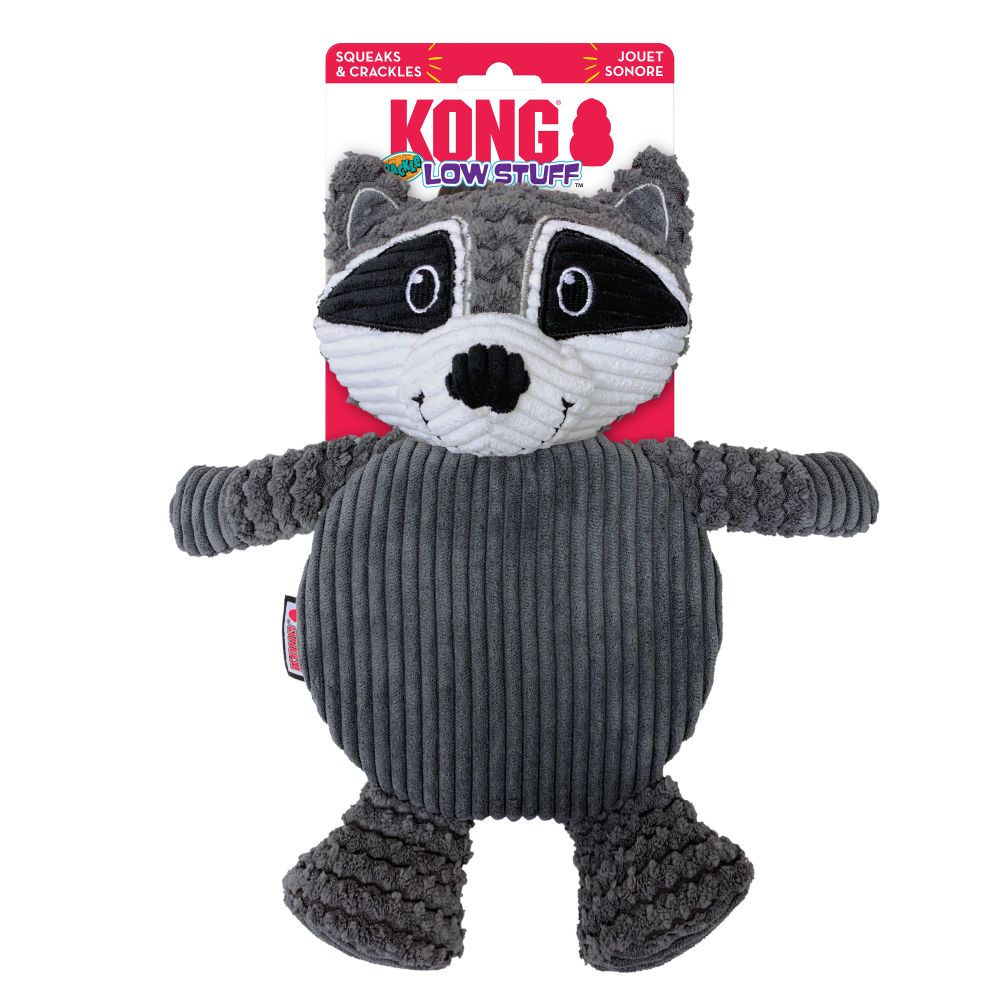 Kong Low Stuff Crackle Tummiez Raccoon